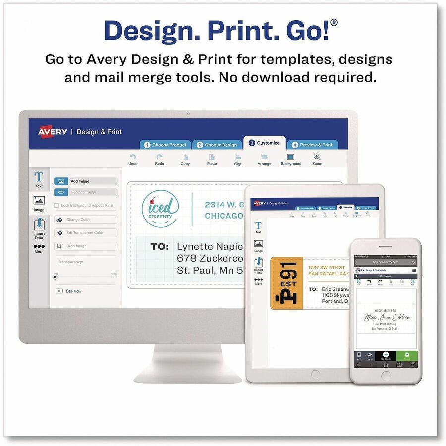 4" Width x 6" Length - Permanent Adhesive - Round - Laser, Inkjet - White - Paper - 6 / Sheet - 40 Total Sheets - 240 Total Label(s) - 3