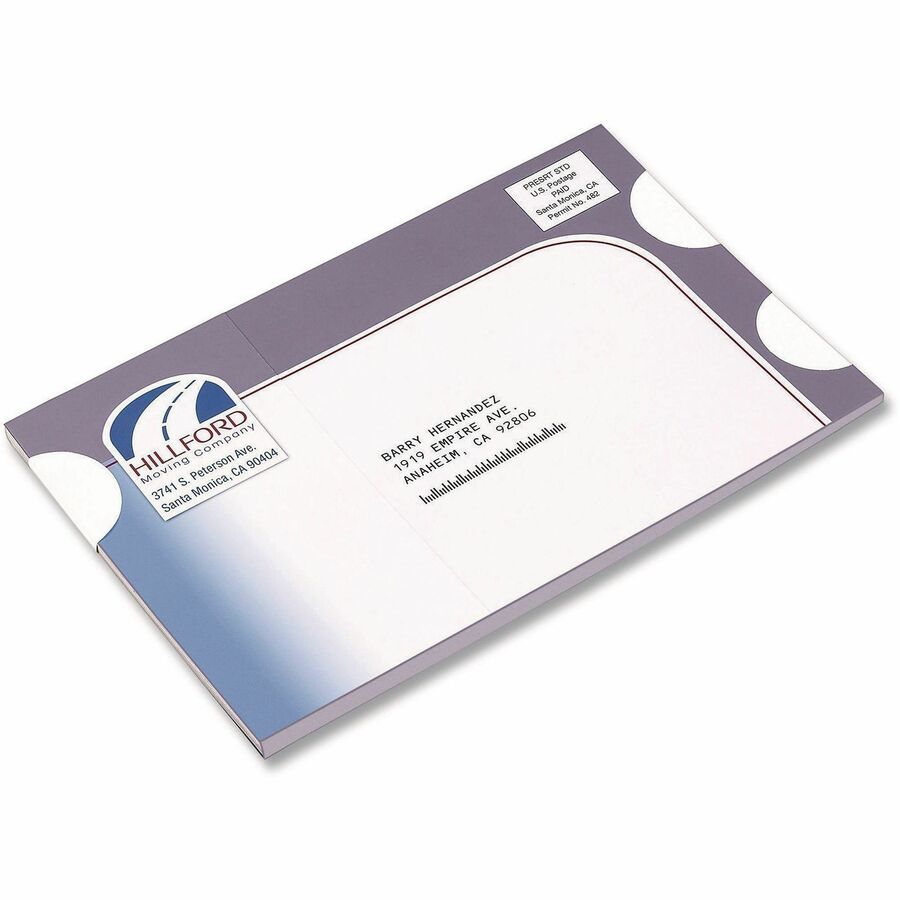 4" Width x 6" Length - Permanent Adhesive - Round - Laser, Inkjet - White - Paper - 6 / Sheet - 40 Total Sheets - 240 Total Label(s) - 3