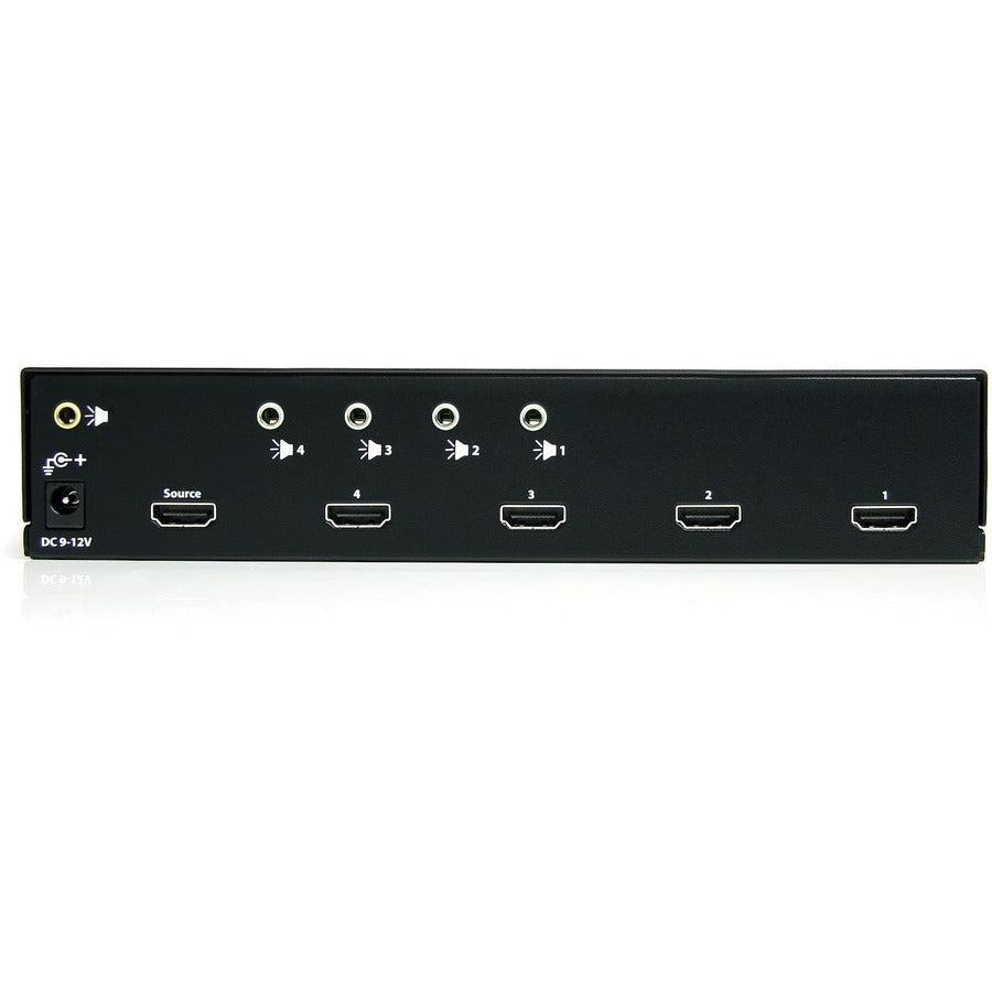 StarTech.com 4-Port HDMI Splitter and Signal Amplifier