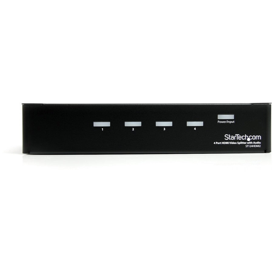 StarTech.com 4-Port HDMI Splitter and Signal Amplifier