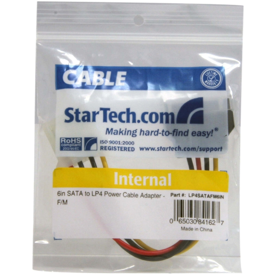 StarTech.com 6in SATA to LP4 Power Cable Adapter