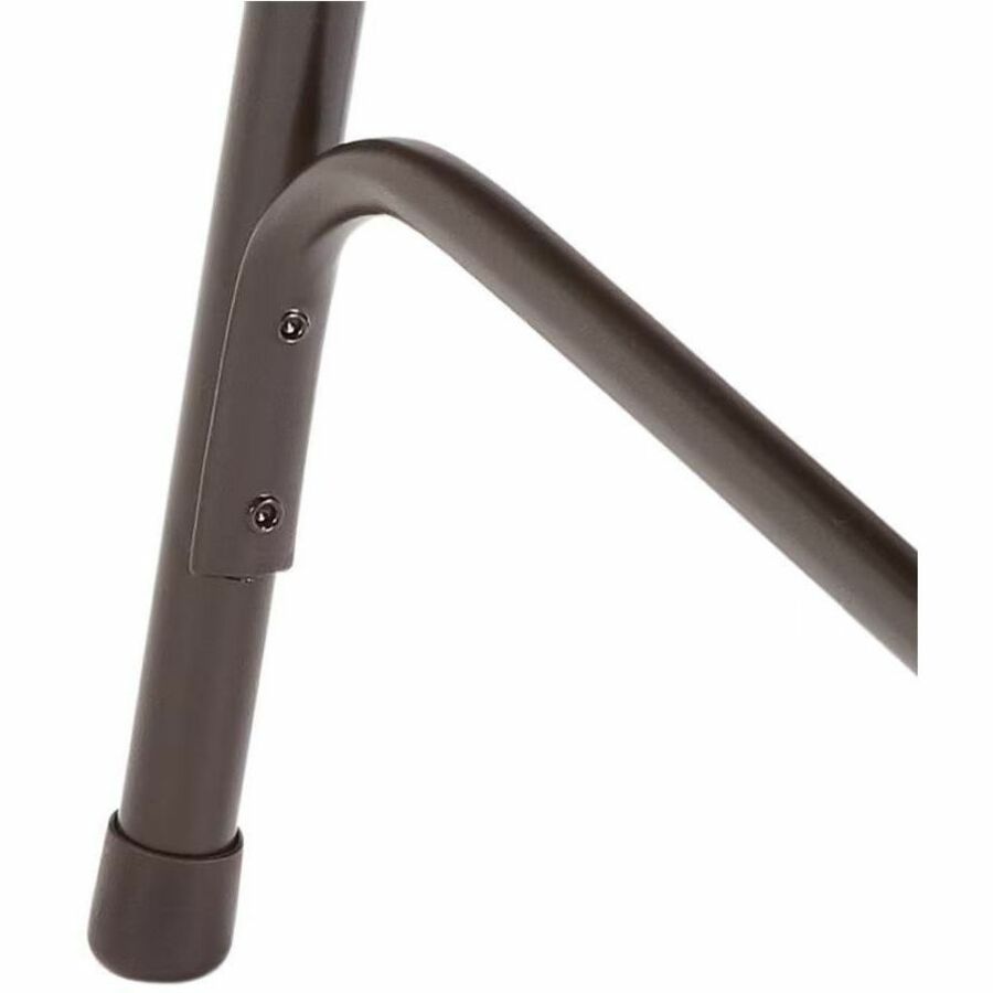 NPS® 300 Series Deluxe All-Steel Triple Brace Double Hinge Folding Chair, Pack of 4, Surface Color: Brown, Frame Color: Brown