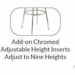 NPS® 25"-33" Height Adjustable Heavy Duty Steel Stool with Backrest, Surface Color: Masonite Wood, Frame Color: Grey