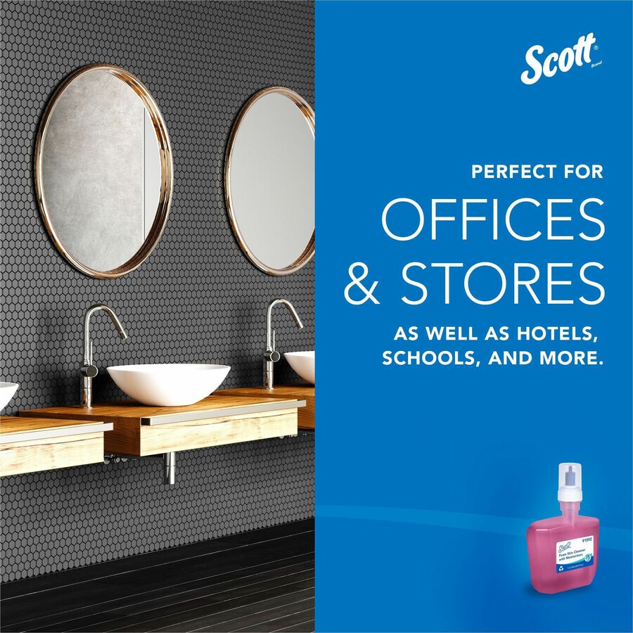 Scott Foam Hand Soap with Moisturizers - Foam - 1.27 quart - Floral - Hands-free Dispenser - For All Skin - Moisturising Hands-free Dispenser - 2 / Carton