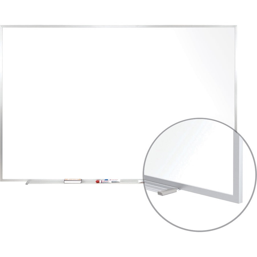 72" (6 ft) Width x 48" (4 ft) Height - Melamine Surface - Aluminum Frame - Durable, Non-magnetic - 1 Each