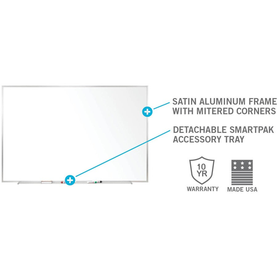 Ghent Verona Markerboard - 24" (2 ft) Width x 18" (1.5 ft) Height - Melamine Surface - Aluminum Frame - Non-magnetic, Durable - 1 Each