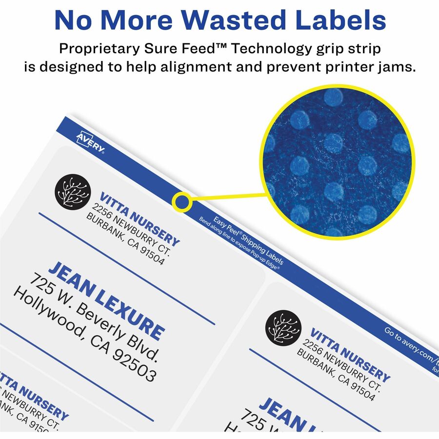 2" Width x 4" Length - Permanent Adhesive - Rectangle - Inkjet - Matte Clear - Matte - Film - Permanent Adhesive, Jam Resistant, Easy Peel, Pop Up Edge, Chlorine-free, PVC-free - 10 / Sheet - 10 Total Sheets - 100 Total Label(s) - 100 / Pack
