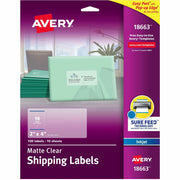 2" Width x 4" Length - Permanent Adhesive - Rectangle - Inkjet - Matte Clear - Matte - Film - Permanent Adhesive, Jam Resistant, Easy Peel, Pop Up Edge, Chlorine-free, PVC-free - 10 / Sheet - 10 Total Sheets - 100 Total Label(s) - 100 / Pack