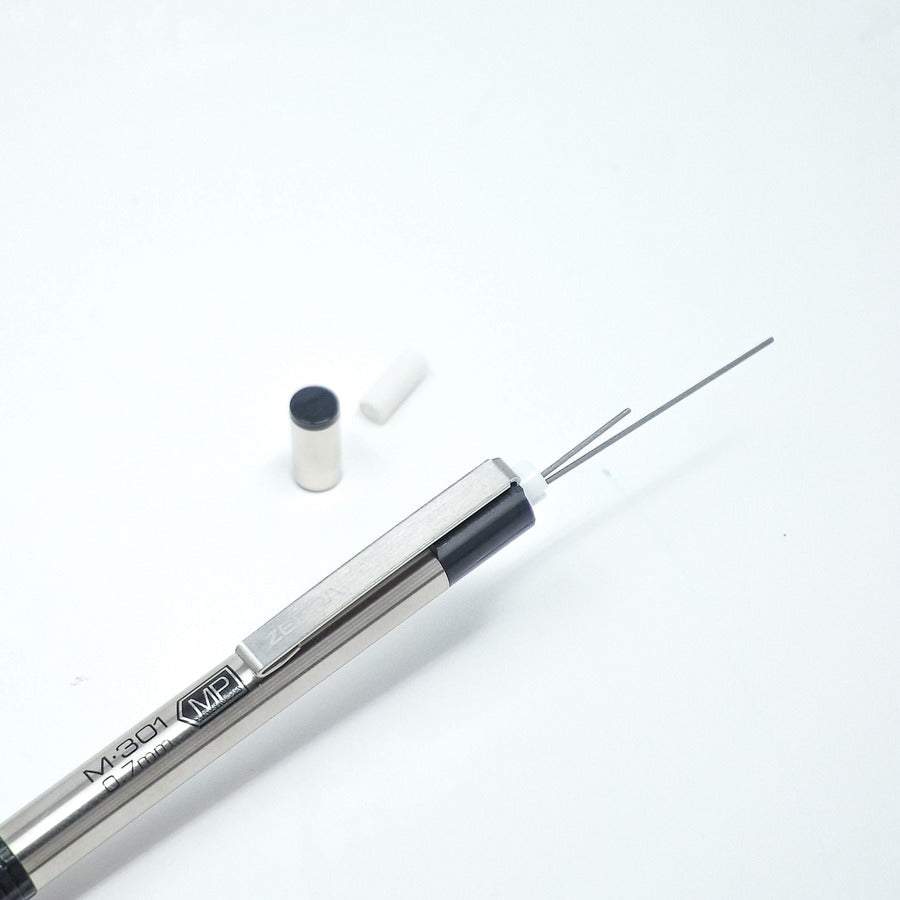 Zebra STEEL 3 Series M-301 Mechanical Pencil - 0.7 mm Lead - Refillable - Black Stainless Steel Barrel - 1 Each