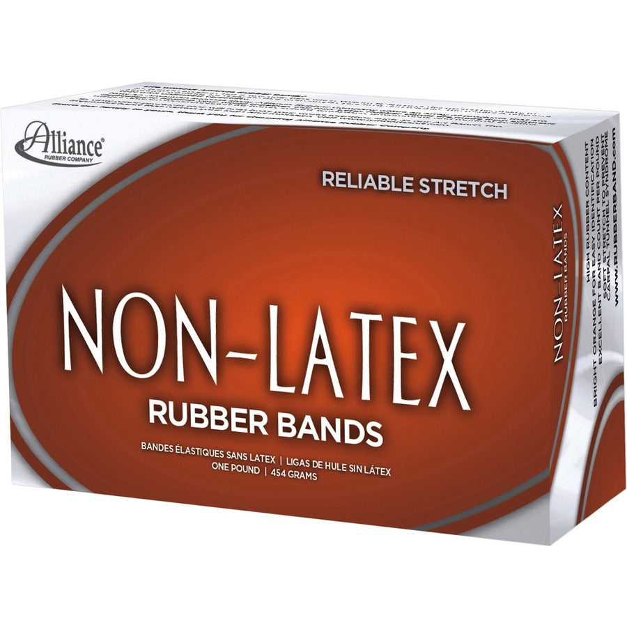 Alliance Rubber Rubber Bands - Size: #54 - Latex-free, Stretchable - Synthetic Rubber - Orange - 1 Box