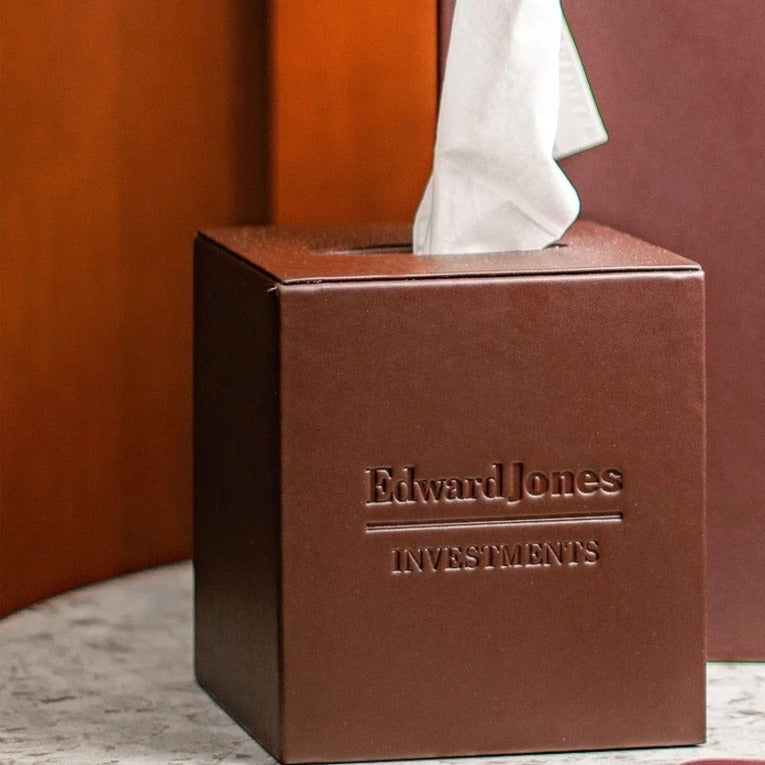 Dacasso Leather Tissue Box Cover