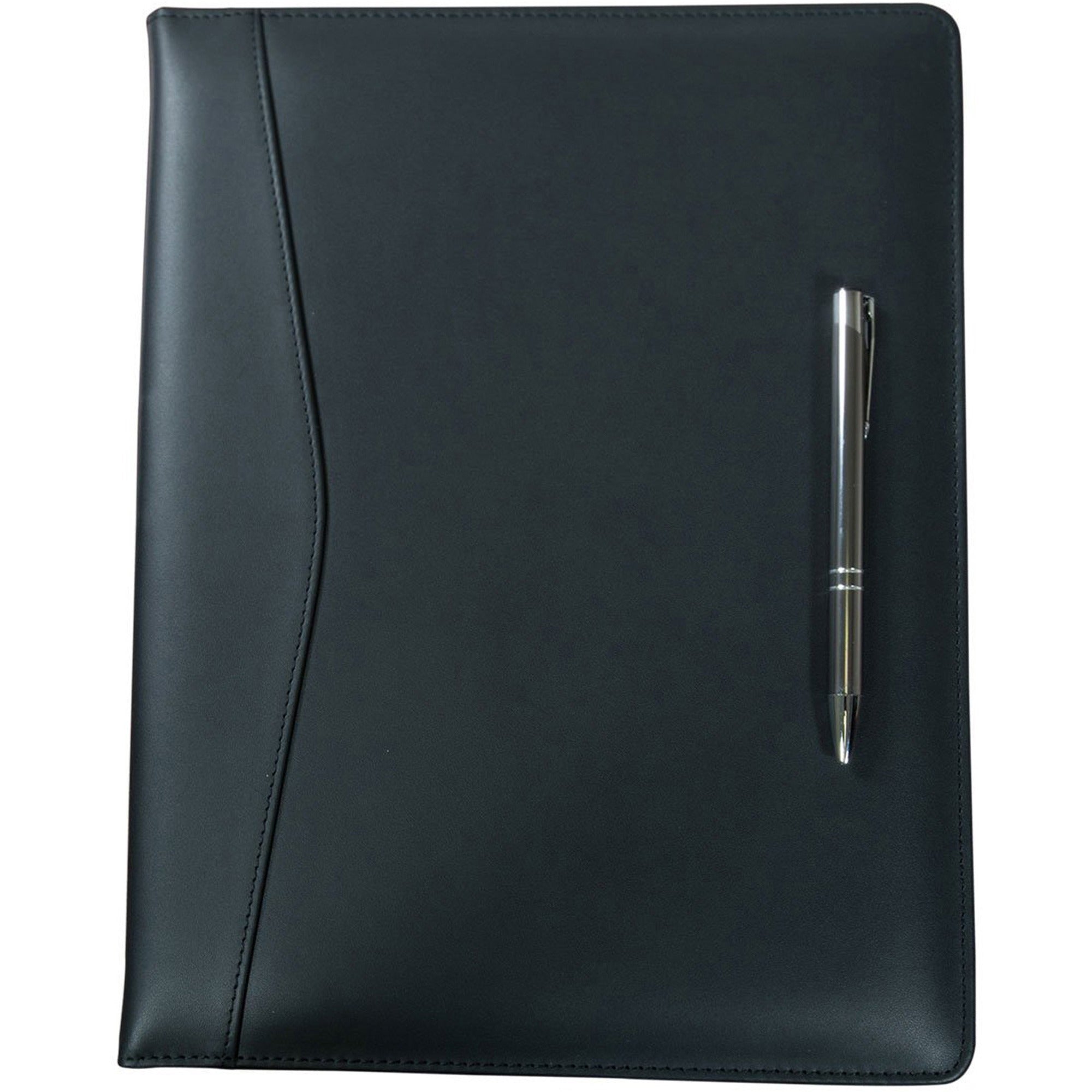 Dacasso Black Leather Standard Portfolio, 8 1/2" x 11", 1 Each