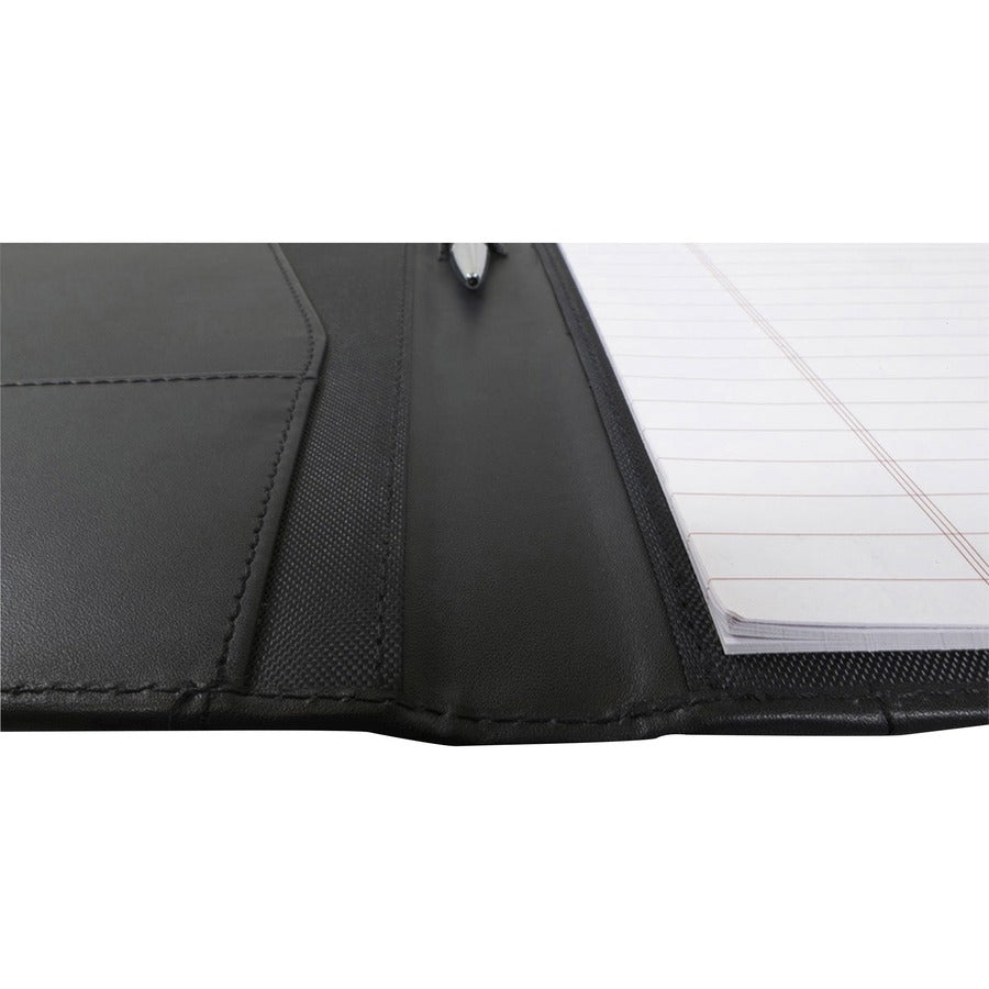 Dacasso Black Leather Standard Portfolio, 8 1/2" x 11", 1 Each
