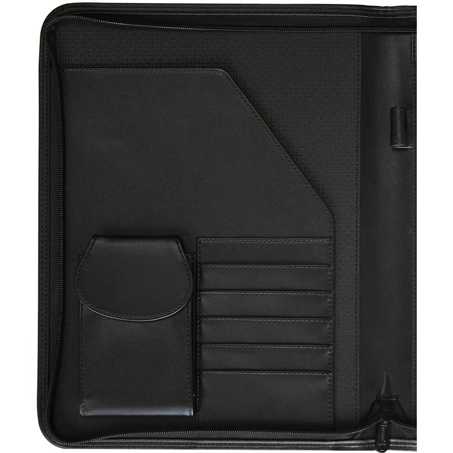 Dacasso Deluxe Letter Portfolio - 8 1/2" x 11" - Black - 1 Each