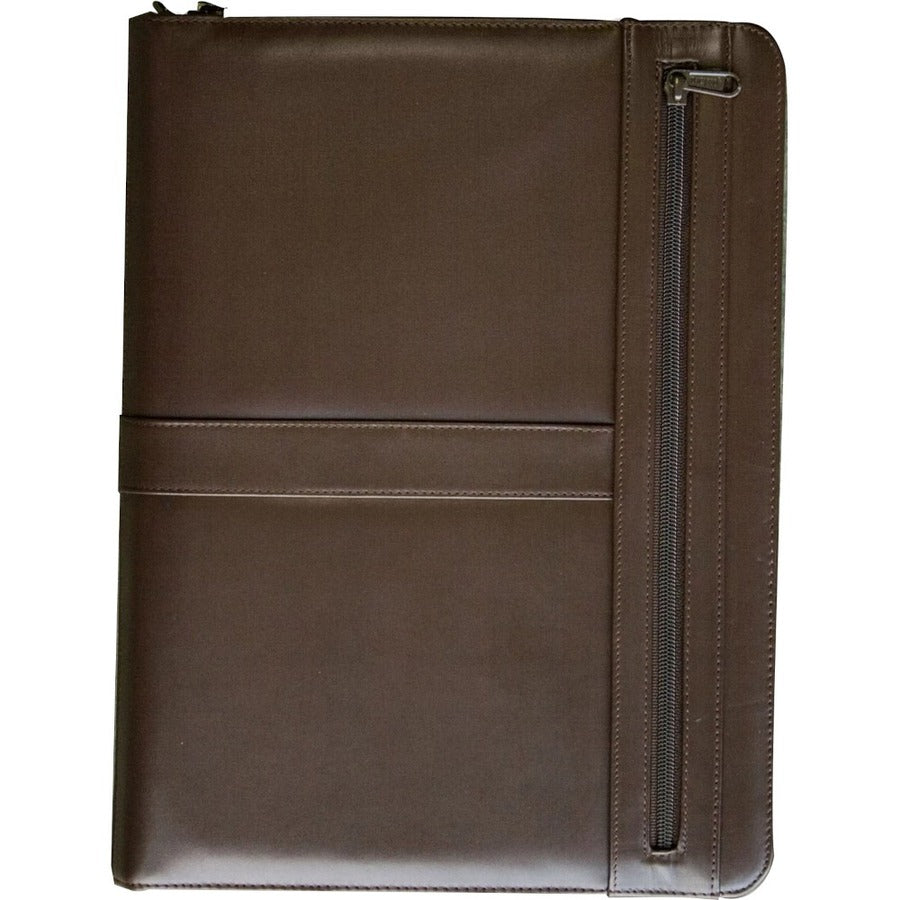 Dacasso Letter Portfolio - 8 1/2" x 11" - Chocolate Brown - 1 Each