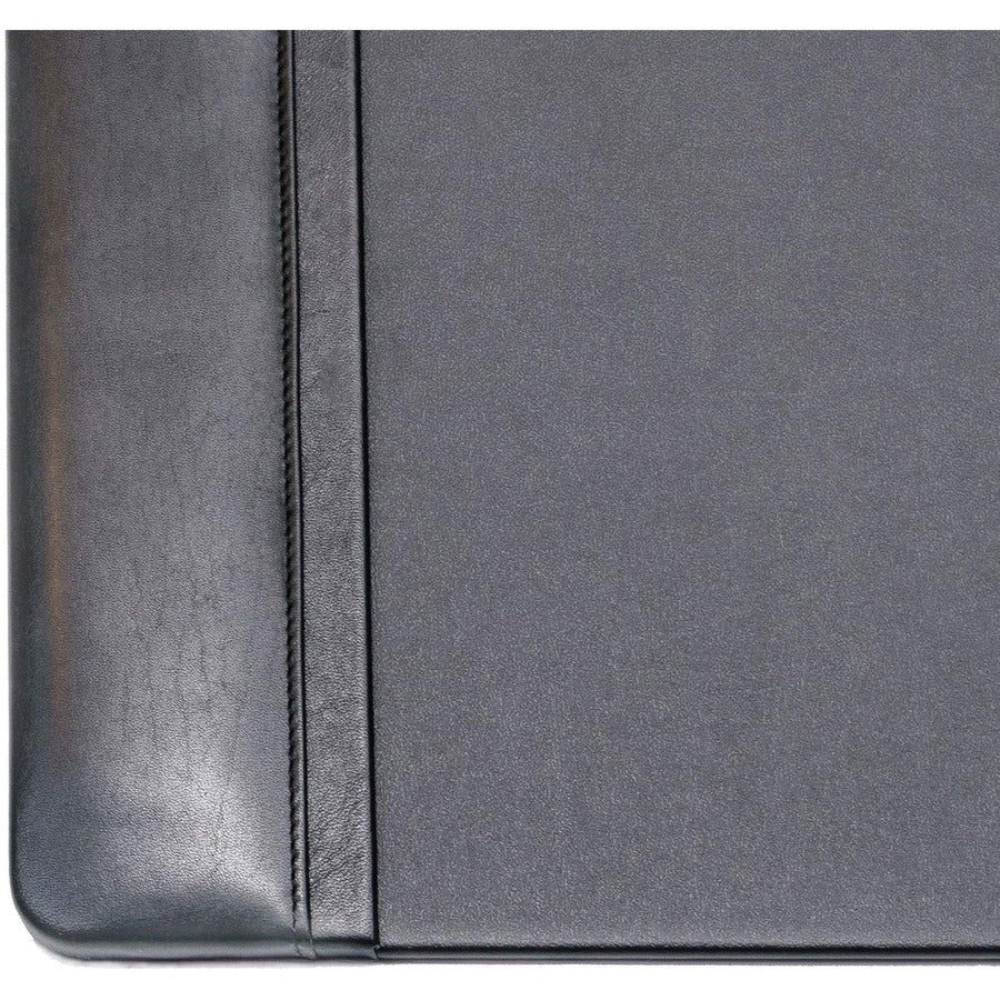 Dacasso Leather Side-Rail Desk Pad - Rectangular - 38" Width x 24" Depth - Felt Black Backing - Top Grain Leather - Black
