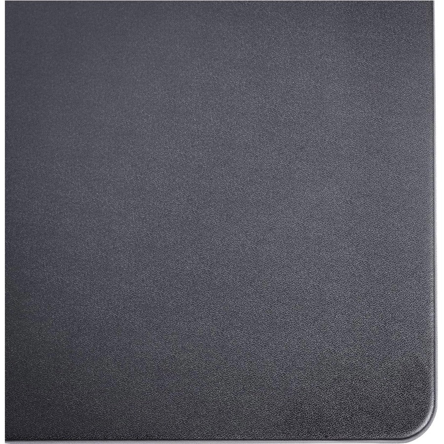 Dacasso Leatherette Desk Mat - Rectangular - 24" Width x 19" Depth - Felt Backing - Leatherette - Black