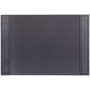 Dacasso Desk Pad - Rectangular - 25.5" Width x 17.25000" Depth - Felt Black Backing - Top Grain Leather - Black