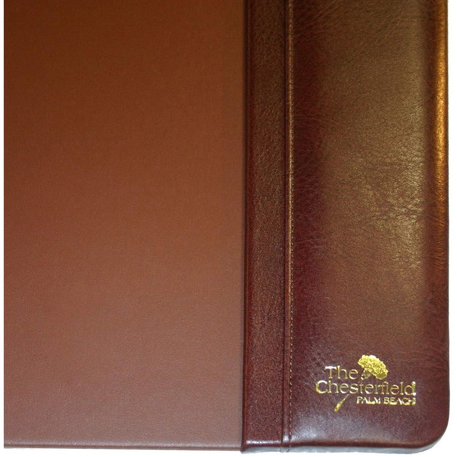 Dacasso Leather Side-Rail Desk Pad - Rectangular - 25.2" Width x 17.25000" Depth - Felt Mocha Backing - Leather - Mocha