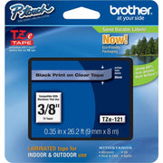 Brother TZe Laminated Tape Cartridge - x 3/8" Width - Rectangle - Clear - Water Resistant - Laminated - Grease Resistant, Grime Resistant, Temperature Resistant - 1 Each