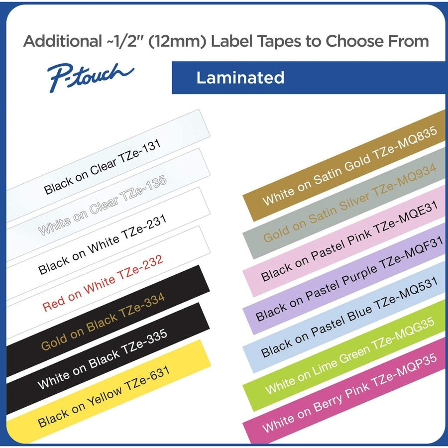 1/2" Width - Black, Clear - Laminated - Water Resistant - Grease Resistant, Grime Resistant, Temperature Resistant - 2 / Pack
