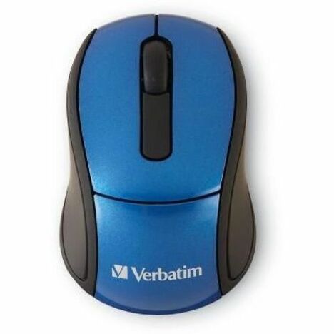 Verbatim Wireless Mini Travel Mouse - Optical - Wireless - Radio Frequency - Blue - USB 2.0 - 1600 dpi - Scroll Wheel - 3 Button(s) - AAA Battery Supported - 1 Each