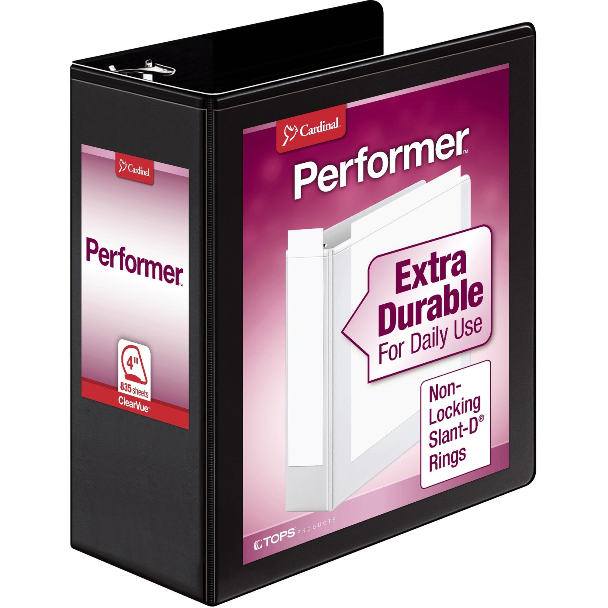 Cardinal&reg; Performer ClearVue Slant-D Ring Binder