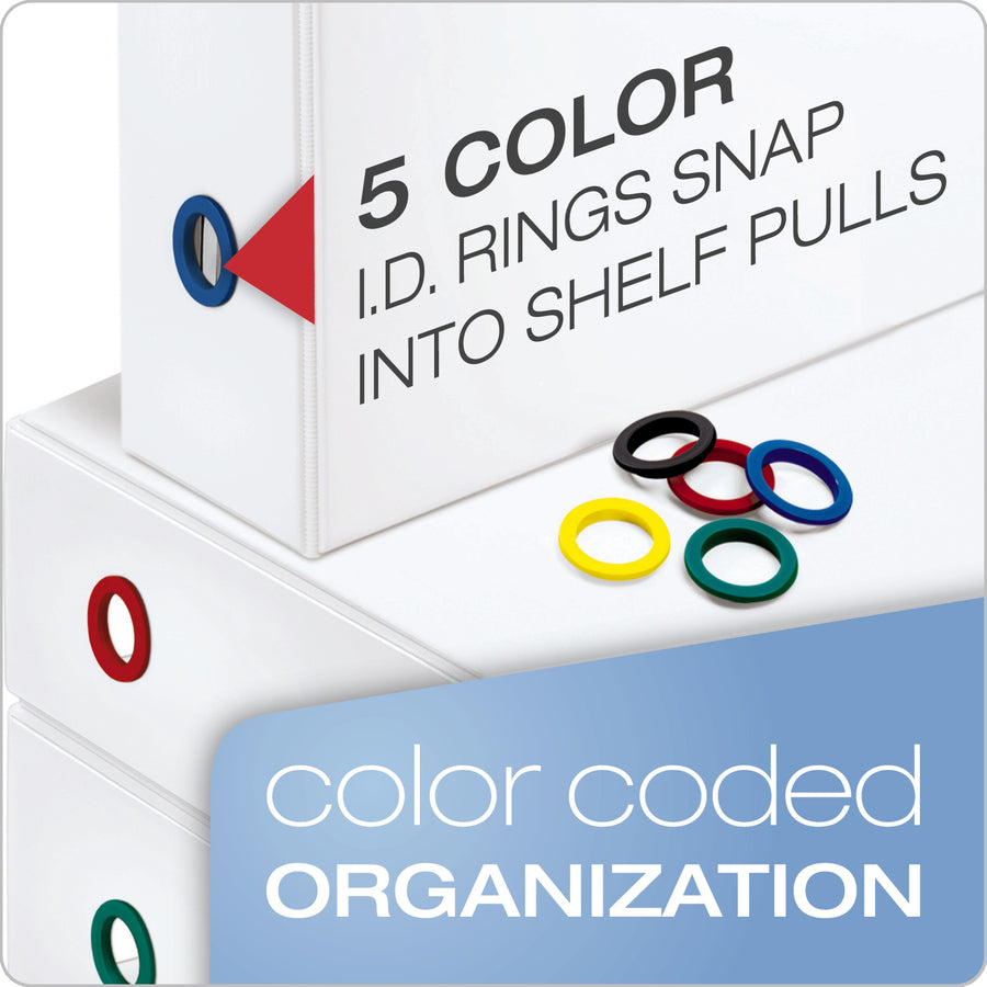 Cardinal FreeStand Easy Open Slant-D Ring Binder, 4" Capacity, 3 Rings, Letter Size, 8.5" x 11", 775 Sheet Capacity, White, Polypropylene, Magnetic Closure, Clear Overlay, PVC-free, 1 Each