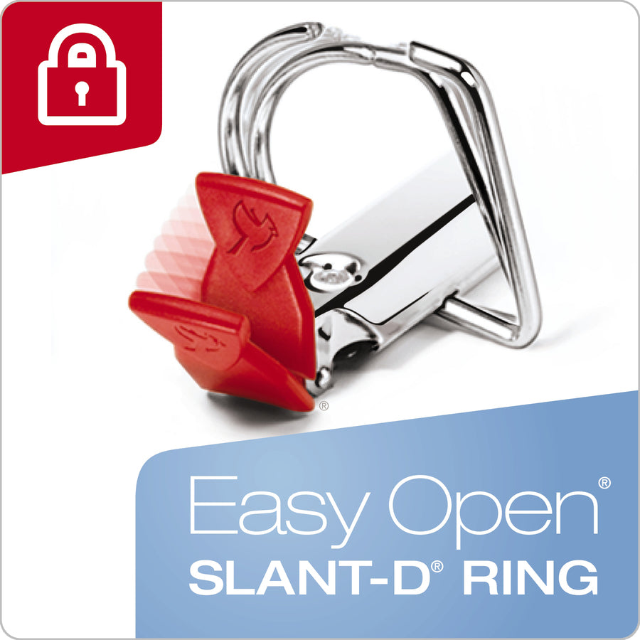 Cardinal FreeStand Easy Open Slant-D Ring Binder, 4" Capacity, 3 Rings, Letter Size, 8.5" x 11", 775 Sheet Capacity, White, Polypropylene, Magnetic Closure, Clear Overlay, PVC-free, 1 Each