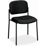 Basyx by HON Scatter Stacking Guest Chair - Black Seat Color - Fabric, Polyester Seat Material - Black Back Color - Fabric, Polyester Back Material - Black Frame Color - Tubular Steel Frame Material - Four-legged Base - 1 Each