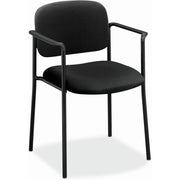 Basyx by HON Scatter Stacking Guest Chair - Black Seat Color - Fabric, Polyester Seat Material - Black Back Color - Fabric, Polyester Back Material - Black Frame Color - Tubular Steel Frame Material - Four-legged Base - Armrest - 1 Each