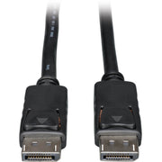 Tripp Lite DisplayPort Cable, 3 ft, Male to Male, 10.8 Gbit/s, Supports 3840 x 2160 UHD, Shielded, Black, 1 Each