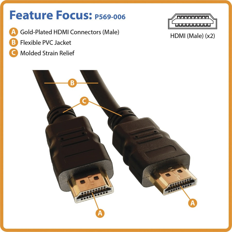 Tripp Lite series P569-016 High Speed HDMI Cable with Ethernet