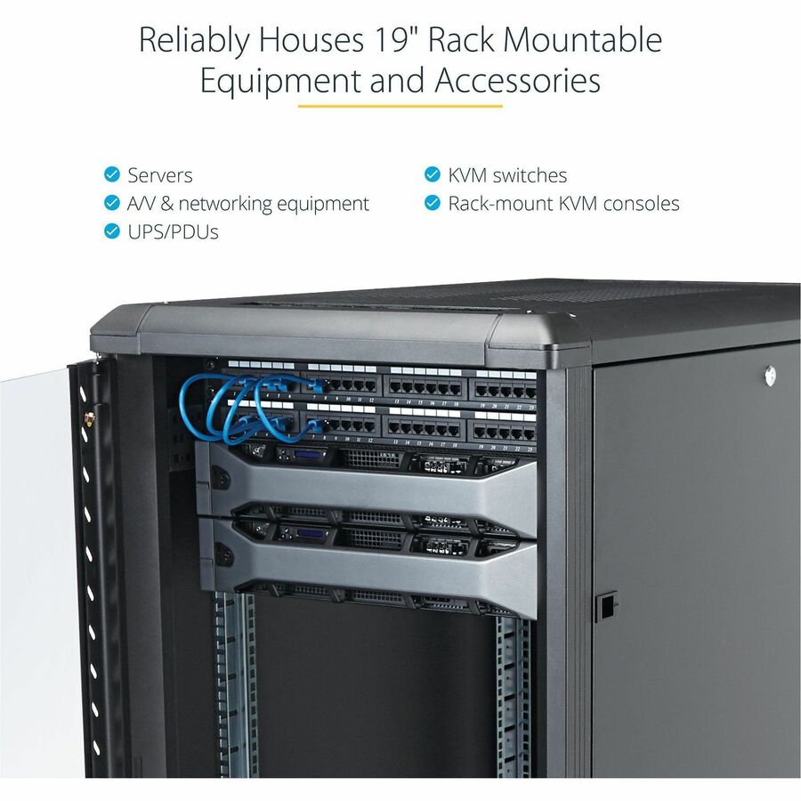 StarTech.com 25U 36in Knock-Down Server Rack Cabinet with Casters