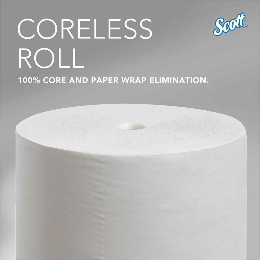 2 Ply - 4" Width x 3.70" Length - 1000 Sheets/Roll - White - 1 Carton