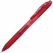 Pentel EnerGel-X Rollerball Pen - 0.5 mm Fine Needle Pen Point - Refillable - Retractable - Red Ink - Gel-based - Red Barrel - 12 / Dozen