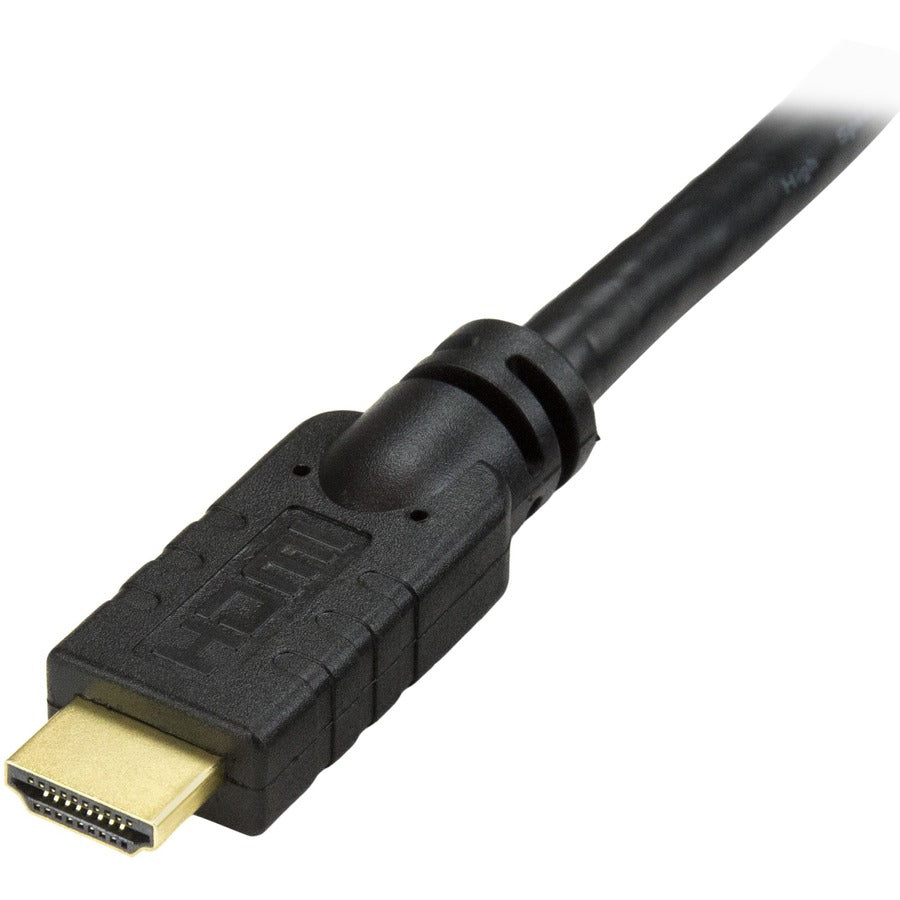StarTech.com HDMI Audio/Video Cable with Ethernet, 20 ft, 1 x 19-pin HDMI Male to 1 x 19-pin HDMI Male, Gold Plated Connectors, 26 AWG, Black, 1 Each
