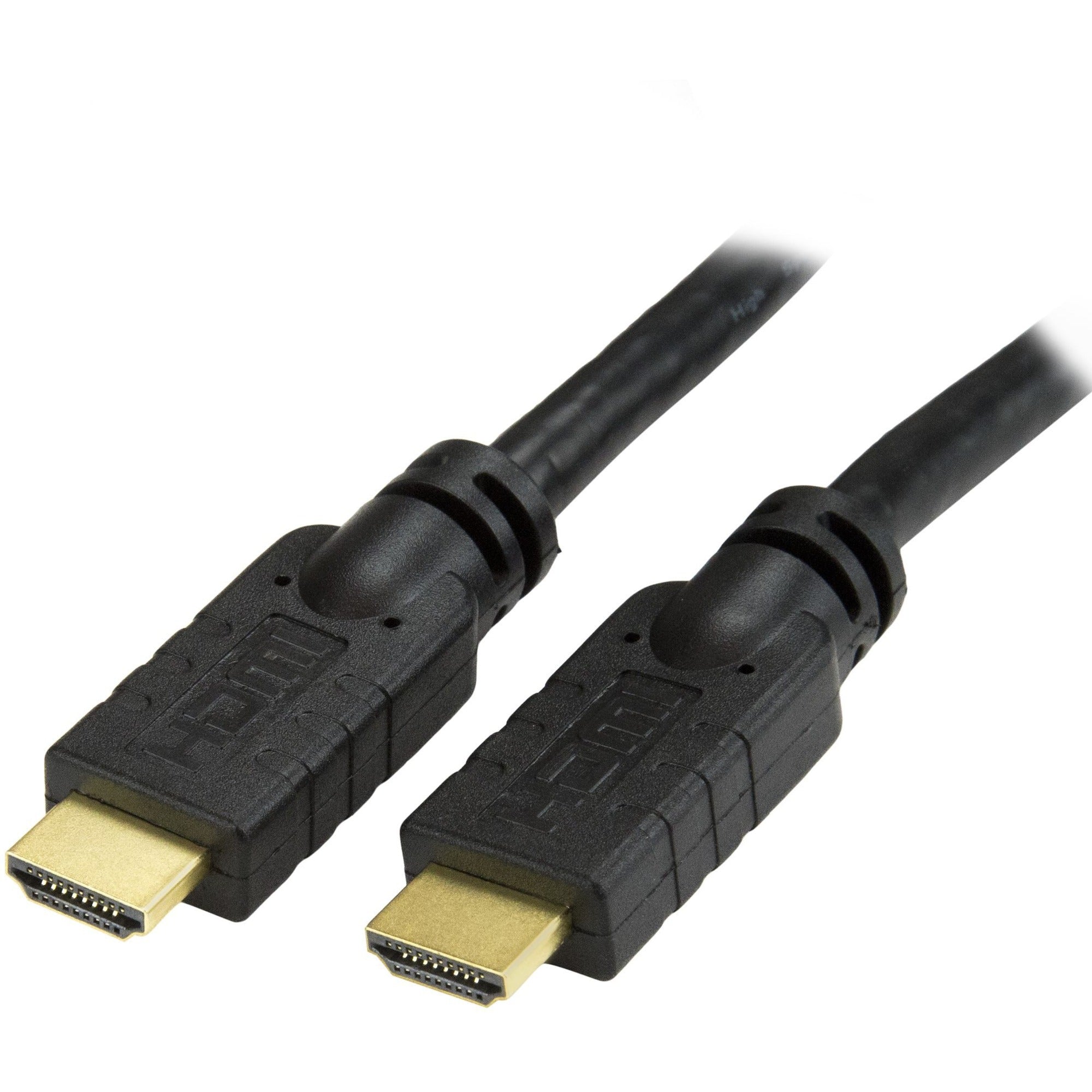 StarTech.com HDMI Audio/Video Cable with Ethernet, 20 ft, 1 x 19-pin HDMI Male to 1 x 19-pin HDMI Male, Gold Plated Connectors, 26 AWG, Black, 1 Each