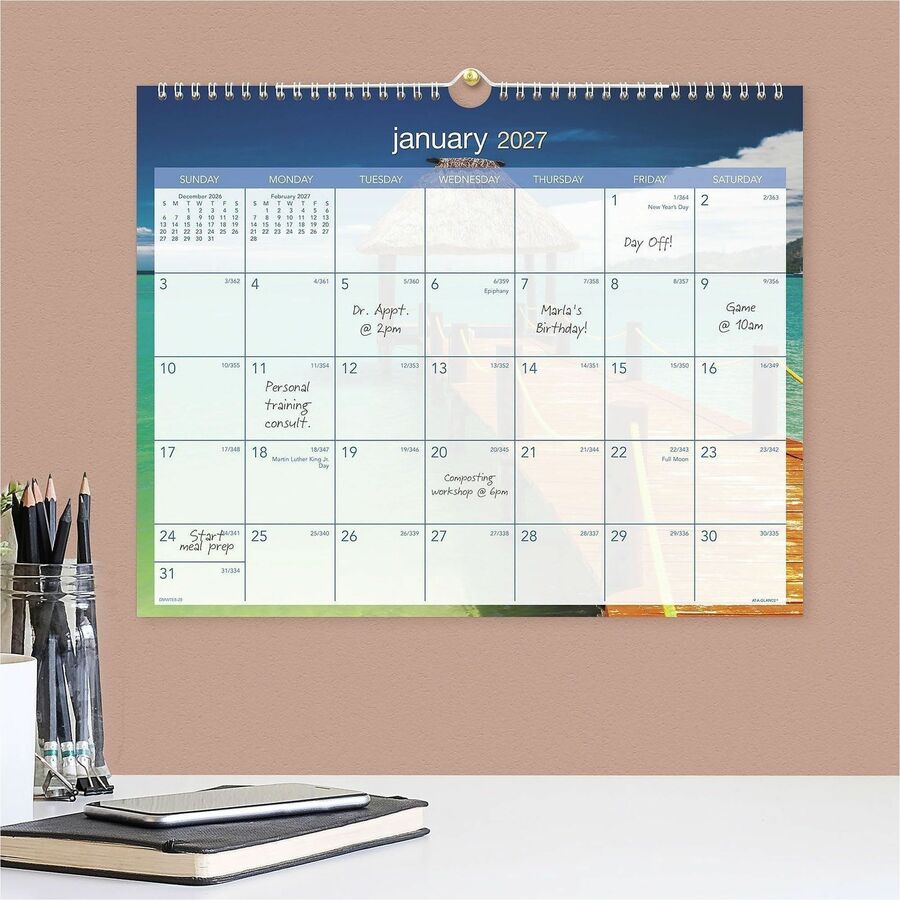 At-A-Glance Tropical Escape Wall Calendar