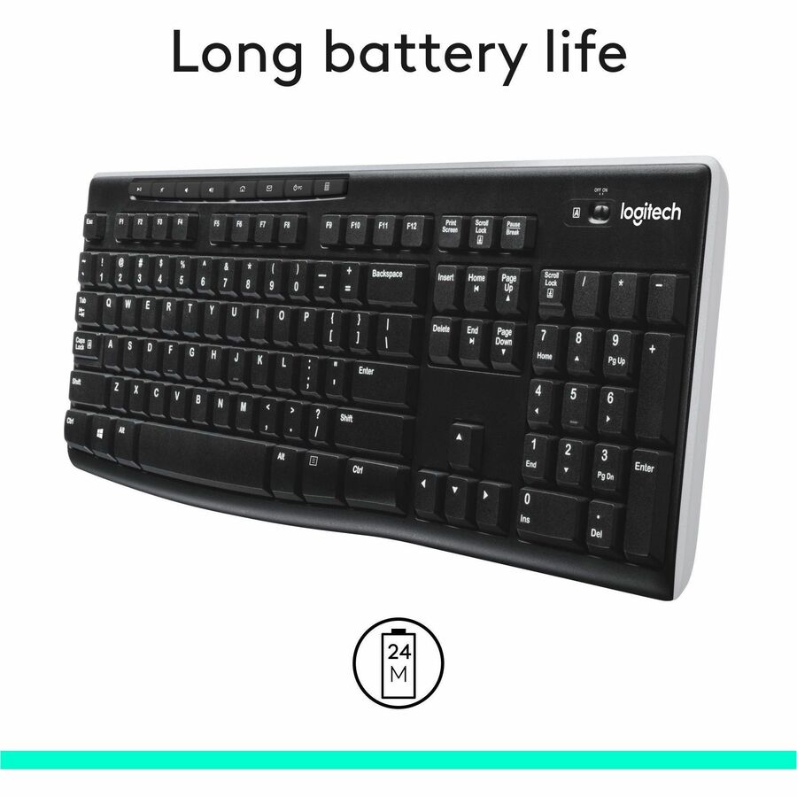 Wireless Connectivity - RF - 33 ft - 2.40 GHz - USB Interface - Computer - PC - AAA Battery Size Supported - Black
