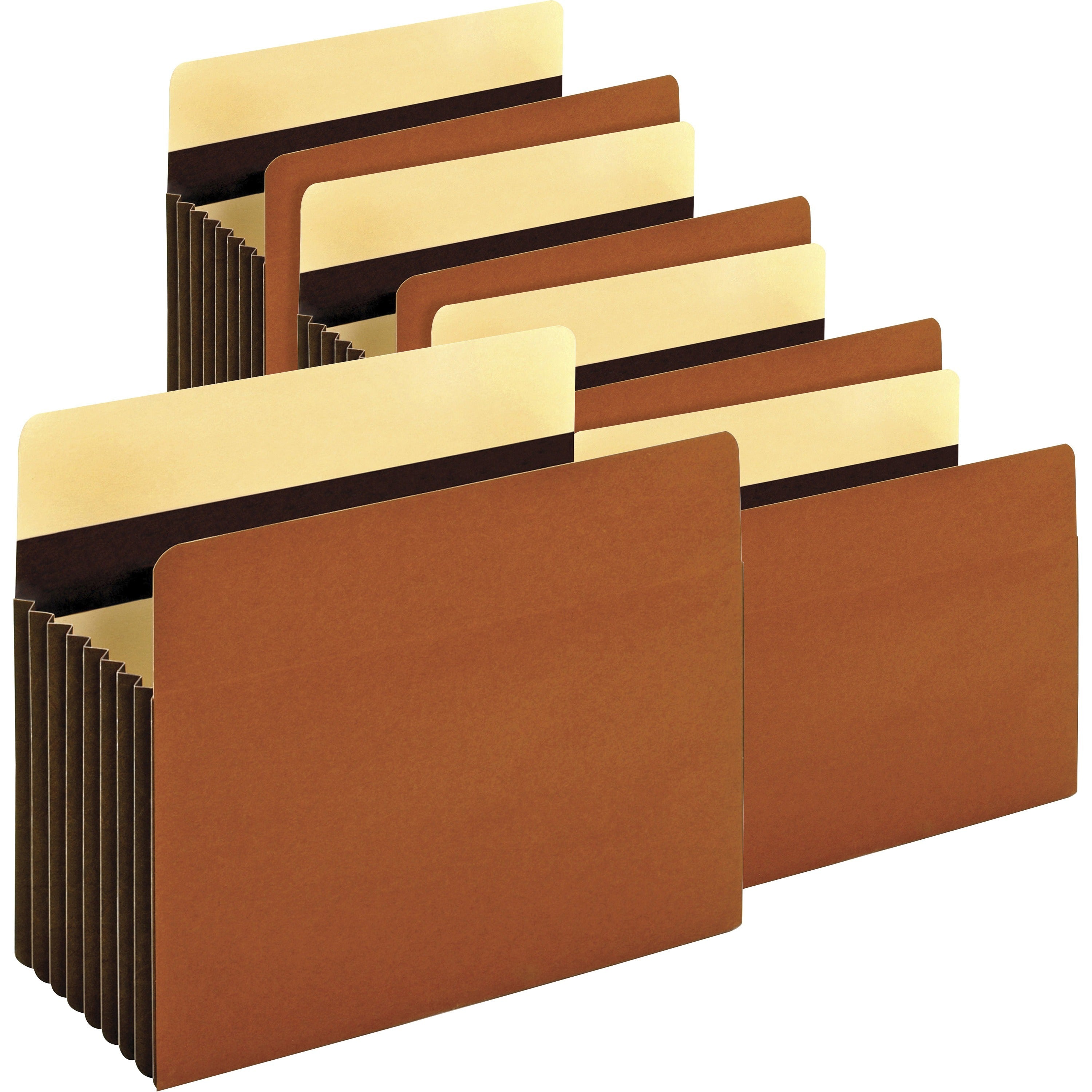 Pendaflex Letter Recycled Expanding File - 8 1/2" x 11" - 1600 Sheets Capacity - 7" Expansion - 24 pt. - Tyvek, Redrope, Redrope - Brown - Reinforced, Heavyweight Cover, Tear Resistant, Tyvek Gusset - 10% Recycled - 5 / Box