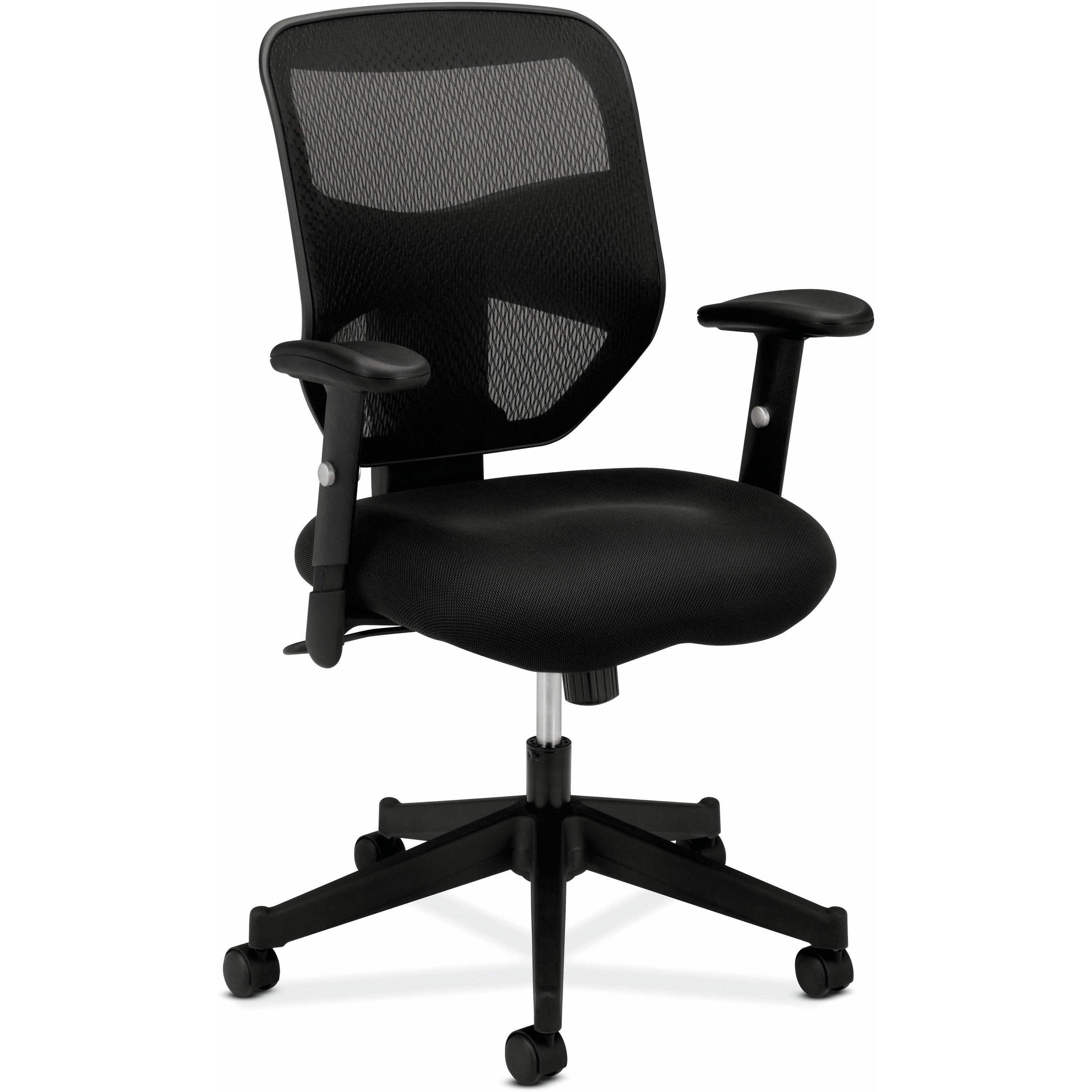 HON Prominent Chair - Black Back Color - Mesh Back Material - Black Frame Color - High Back - 5-star Base - Black - 1 Each