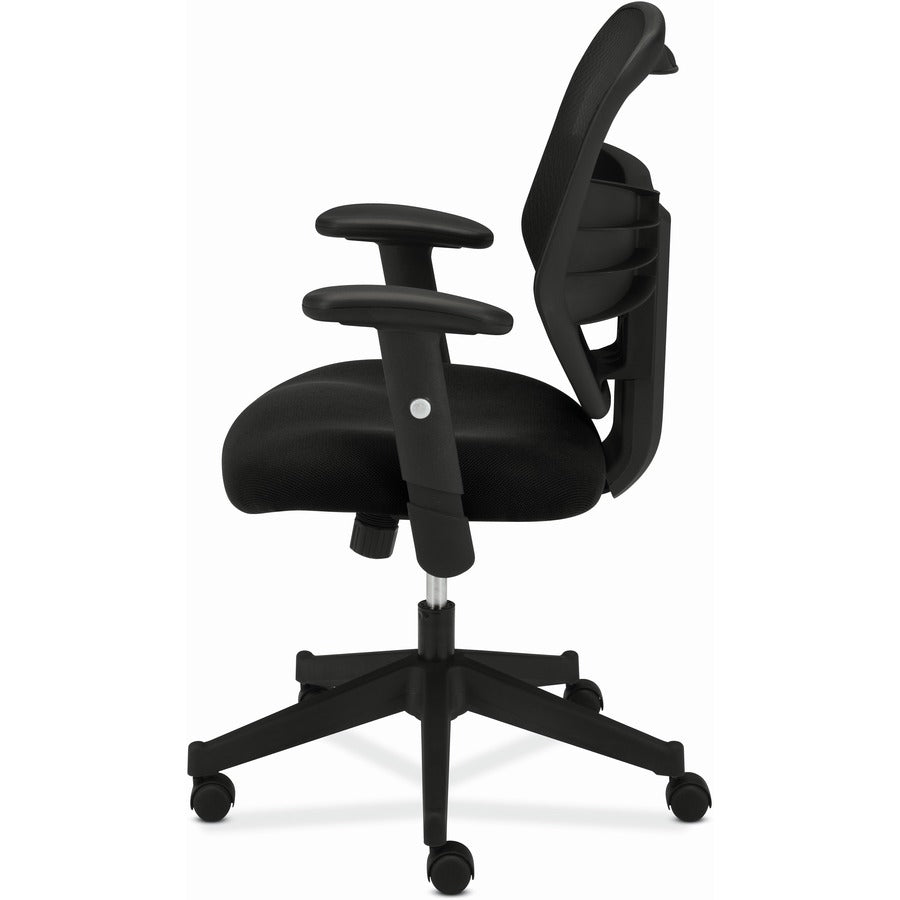 HON Prominent Chair - Black Back Color - Mesh Back Material - Black Frame Color - High Back - 5-star Base - Black - 1 Each