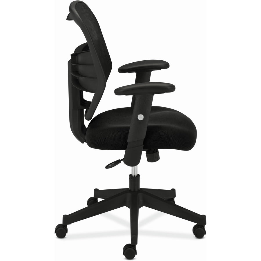HON Prominent Chair - Black Back Color - Mesh Back Material - Black Frame Color - High Back - 5-star Base - Black - 1 Each