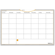 At-A-Glance WallMates Monthly Planning Surface - Monthly - 12" x 18" Sheet Size - White - Reference Calendar, Self-adhesive, Adhesive Backing, Residue-free, Dry Erase Surface - 1 Each