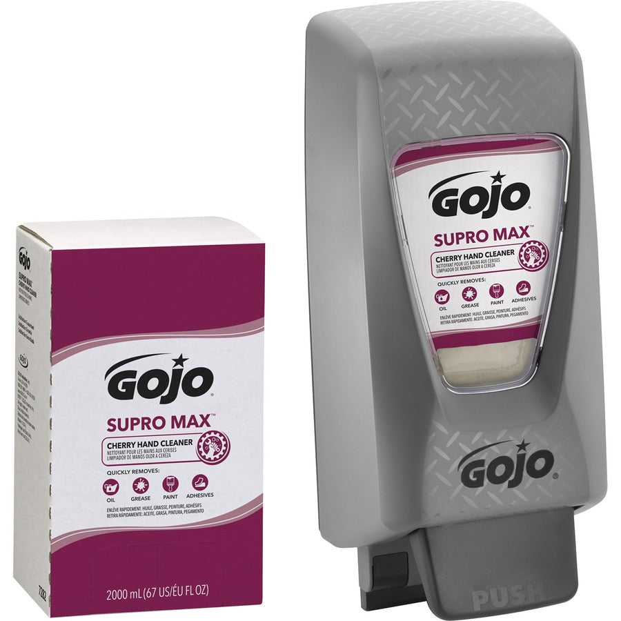 Gojo&reg; Supro Max Hand Cleaner - Cherry Scent - 2.11 quart - Adhesive Remover, Soil Remover - Hand - Tan - 1 Each