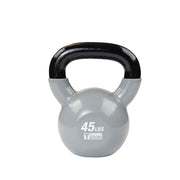 Vinyl Coated Kettlebell, 45Lb Grey