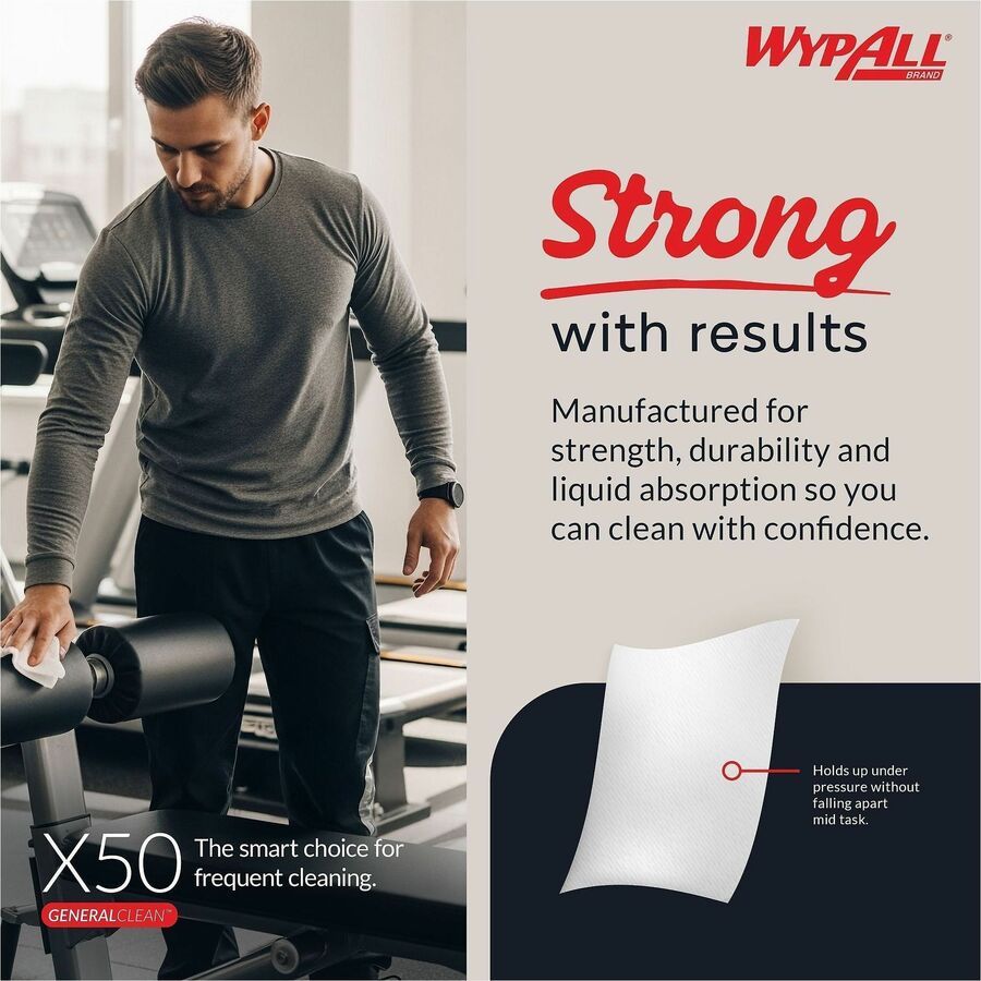 12.20" Length x 9.80" Width - Reinforced - White - 1 Roll