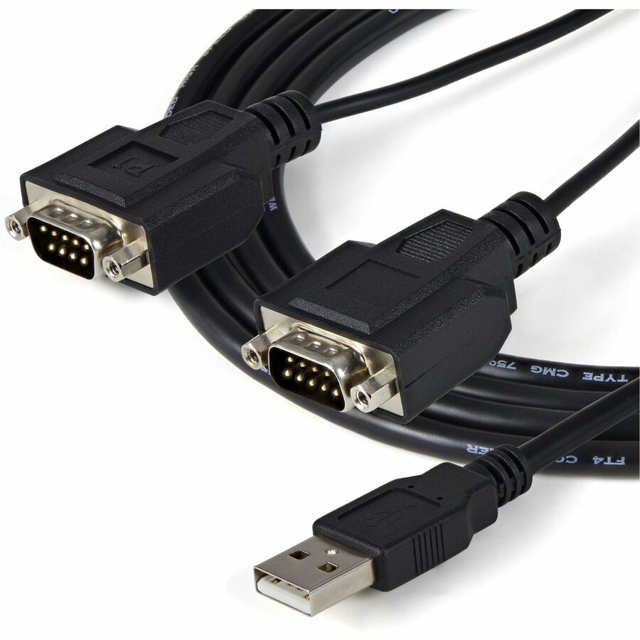 StarTech.com 2 Port FTDI USB to Serial RS232 Adapter Cable with COM Retention