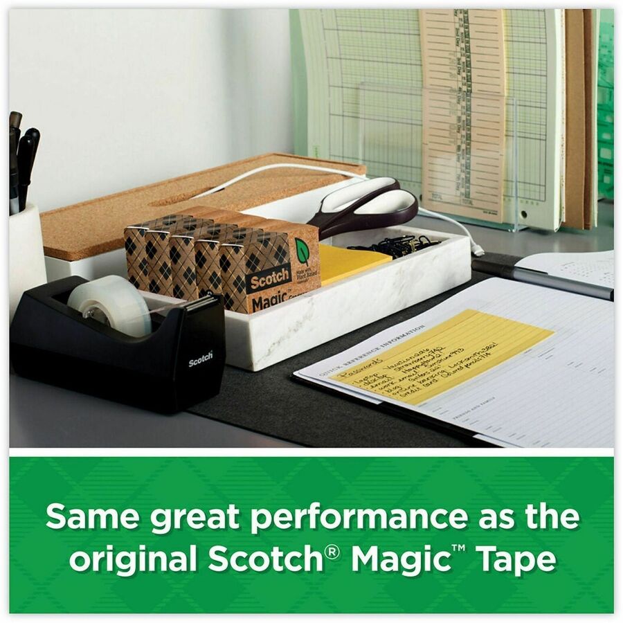 25 yd Length x 0.75" Width - 1" Core - Matte - Clear - Dispenser Included - Desktop Dispenser - For Multipurpose - 6 / Pack